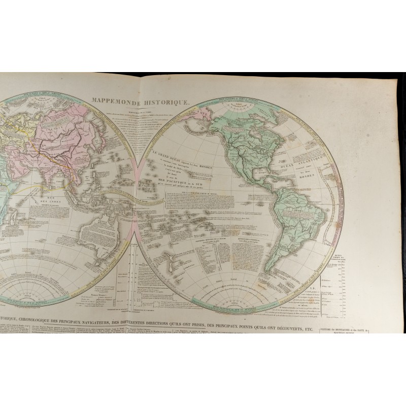 1830 Grande Mappemonde Ancienne