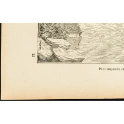 Gravure de 1892 - Chutes du Niagara - 4