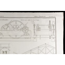 Gravure de 1850 - Plan des Docks des Indes occidentales - 3