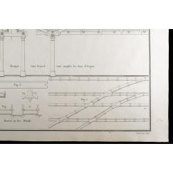 Gravure de 1850 - Plan des Docks des Indes occidentales - 5