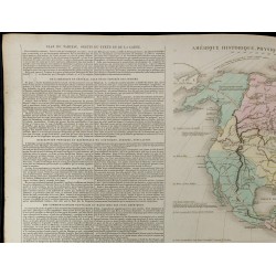 Gravure de 1830 - Grande carte géographique de Amérique - 3