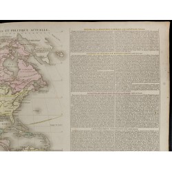 Gravure de 1830 - Grande carte géographique de Amérique - 4