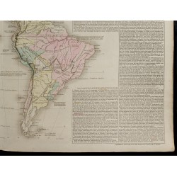 Gravure de 1830 - Grande carte géographique de Amérique - 6