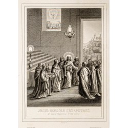 Gravure de 1853 - Jésus console ses apôtres - 2
