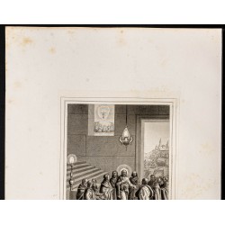 Gravure de 1853 - Jésus console ses apôtres - 3