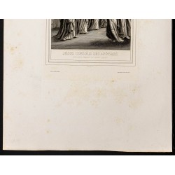 Gravure de 1853 - Jésus console ses apôtres - 4
