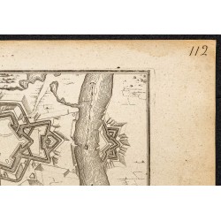 Gravure de 1705 - Plan ancien de Philippsburg - 3