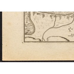 Gravure de 1705 - Plan ancien de Philippsburg - 4