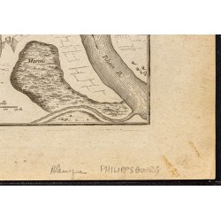 Gravure de 1705 - Plan ancien de Philippsburg - 5