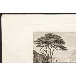 Gravure de 1862 - Rome et château Saint-Ange - 2