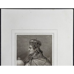 Gravure de 1855 - Portrait de Childebert II - 2