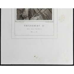 Gravure de 1855 - Portrait de Childebert II - 3