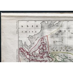 Gravure de 1850 - Carte de l'Océanie - 2