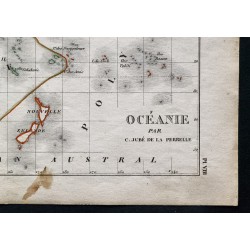 Gravure de 1850 - Carte de l'Océanie - 5