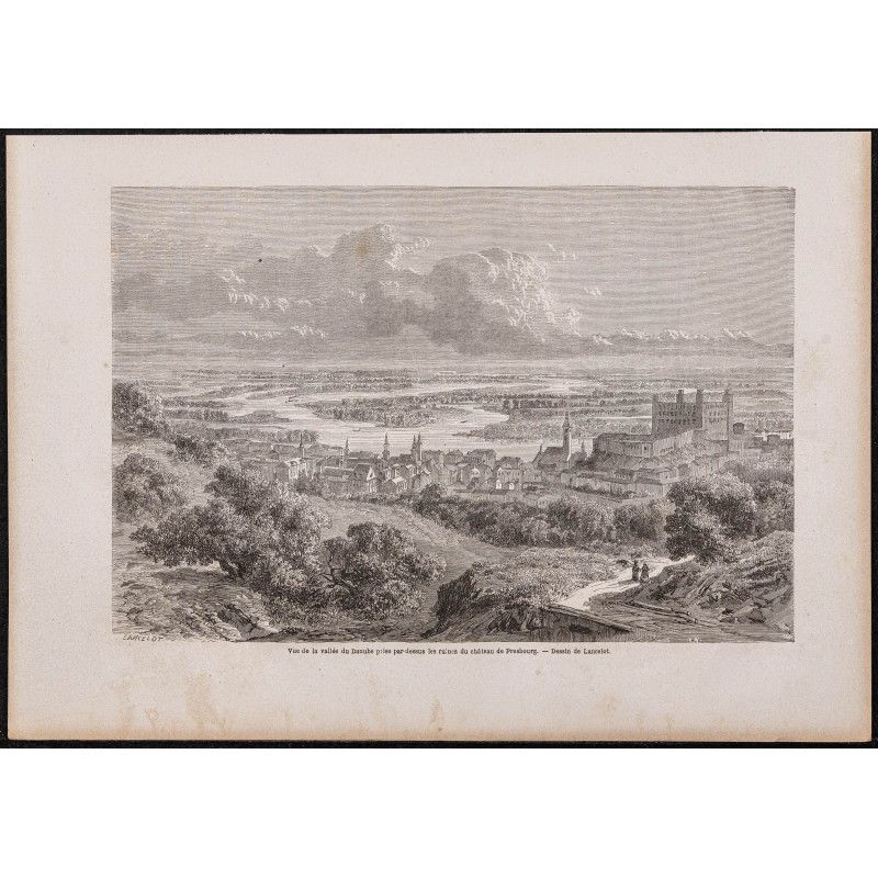 Gravure de 1865 - Bratislava (Slovaquie) - 1