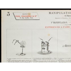 1890 - Expériences avec le gaz hydrogène 