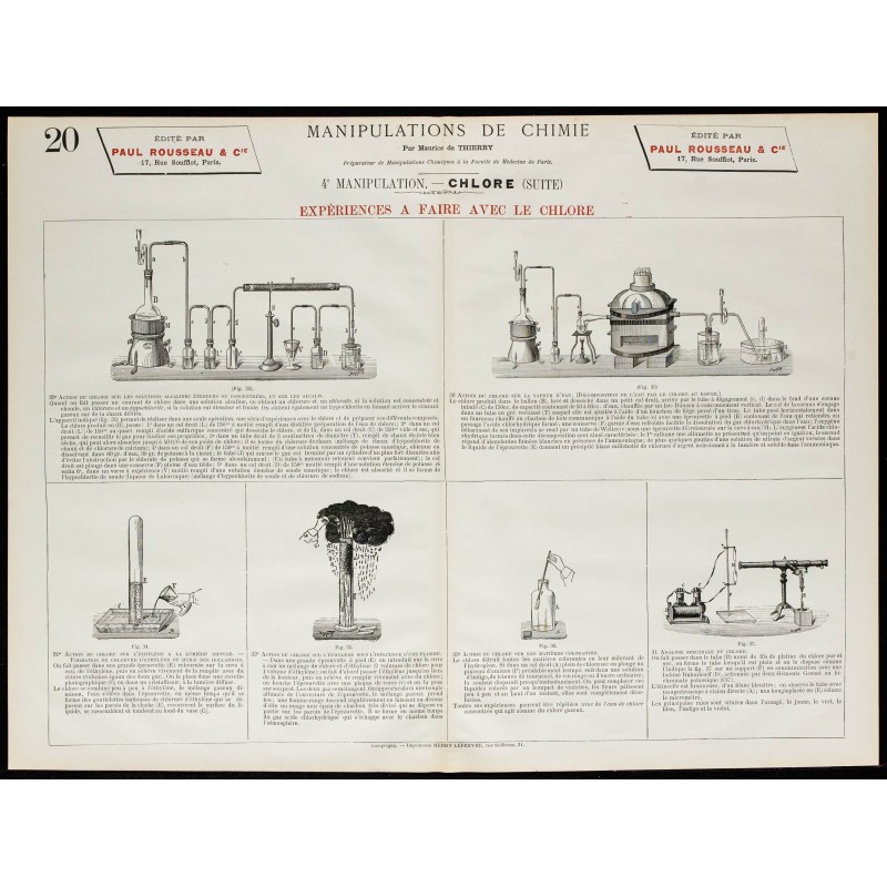 1890 - Expériences à faire avec le chlore 