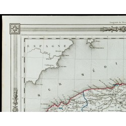 Gravure de 1846 - Carte de l'Algérie - 2
