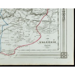 Gravure de 1846 - Carte de l'Algérie - 5