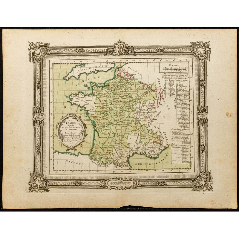 1763 - Carte des généralités 