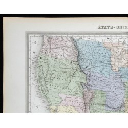 1855 - Carte des États-Unis & Mexique 