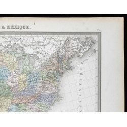 1855 - Carte des États-Unis & Mexique 