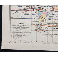 1874 - Carte météorologique du monde 