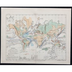 1874 - Carte géologique du monde 
