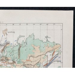 1874 - Carte géologique du monde 