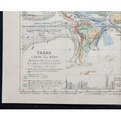 1874 - Carte géologique du monde 