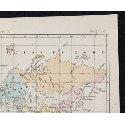 1874 - Carte physique des océans 