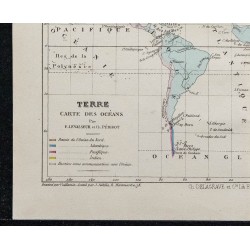 1874 - Carte physique des océans 