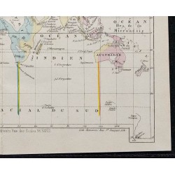 1874 - Carte physique des océans 