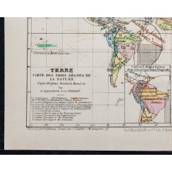 1874 - Carte des trois règnes de la nature 