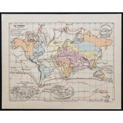 1874 - Carte géographique des découvertes 
