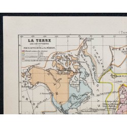 1874 - Carte géographique des découvertes 