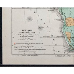 1874 - Carte physique de l'Afrique 