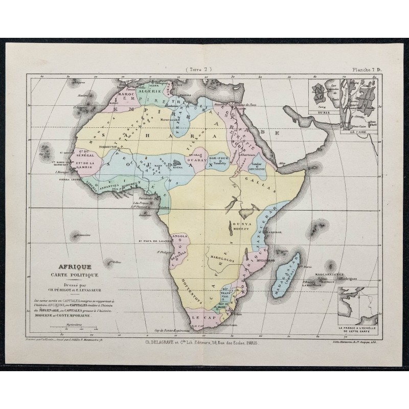 1874 - Carte politique de l'Afrique 