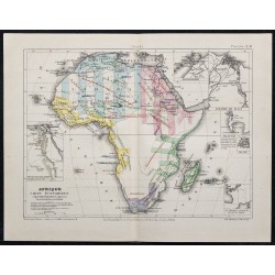1874 - Carte économique de l'Afrique 