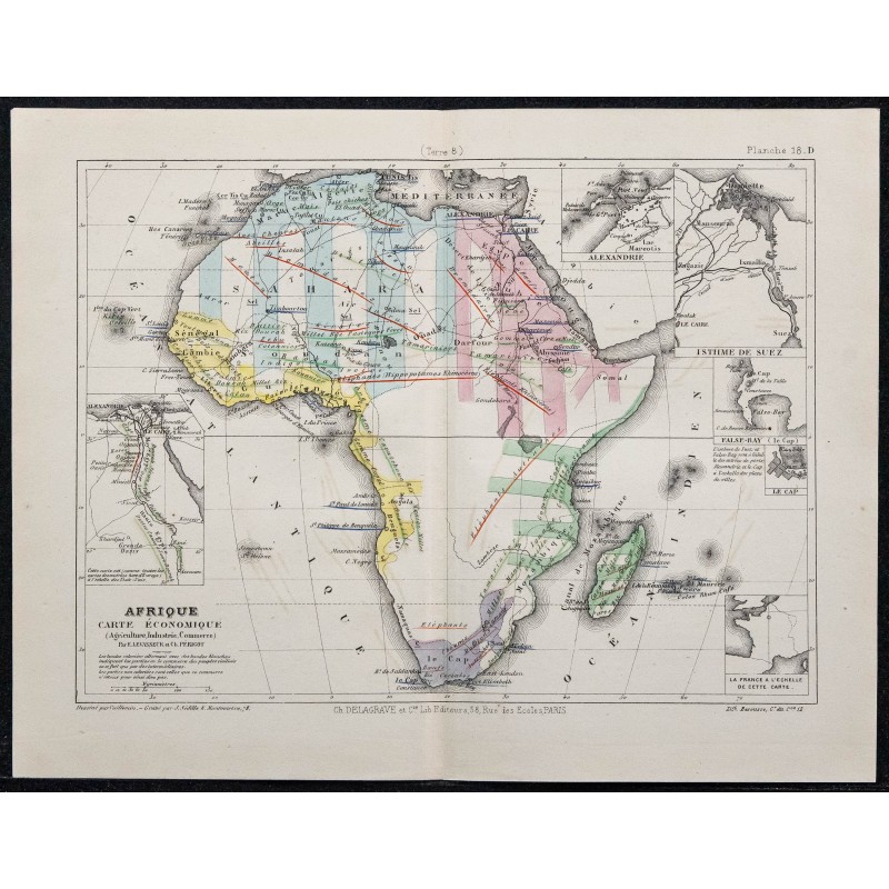 1874 - Carte économique de l'Afrique 