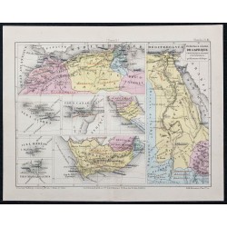 1874 - Carte des principales régions d'Afrique 