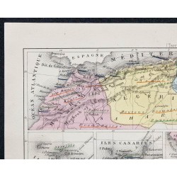 1874 - Carte des principales régions d'Afrique 