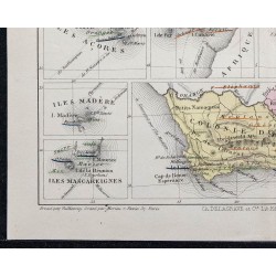 1874 - Carte des principales régions d'Afrique 