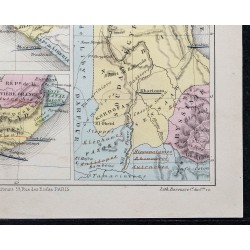 1874 - Carte des principales régions d'Afrique 