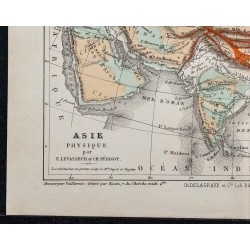 1874 - Carte physique de l'Asie 