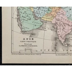 1874 - Carte politique de l'Asie 