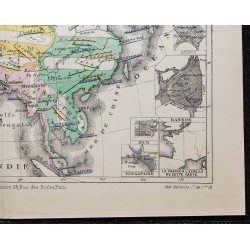 1874 - Carte économique de l'Asie 