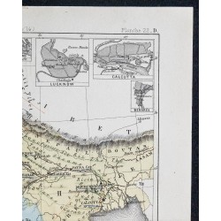 1874 - Carte économique de l'Inde 