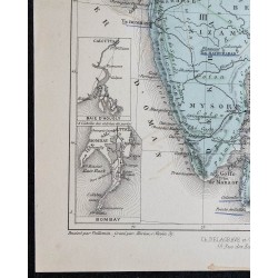 1874 - Carte économique de l'Inde 