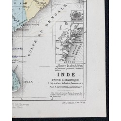 1874 - Carte économique de l'Inde 